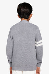Cardigan scollo a V grigio medio Kids-Dan John