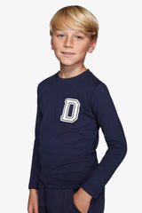 T-shirt con stampa blu Kids-Dan John