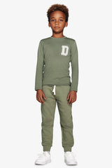T-shirt con stampa verde Kids-Dan John