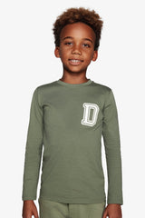 T-shirt con stampa verde Kids-Dan John