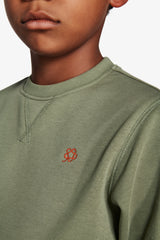 Felpa girocollo basic verde Kids-Dan John