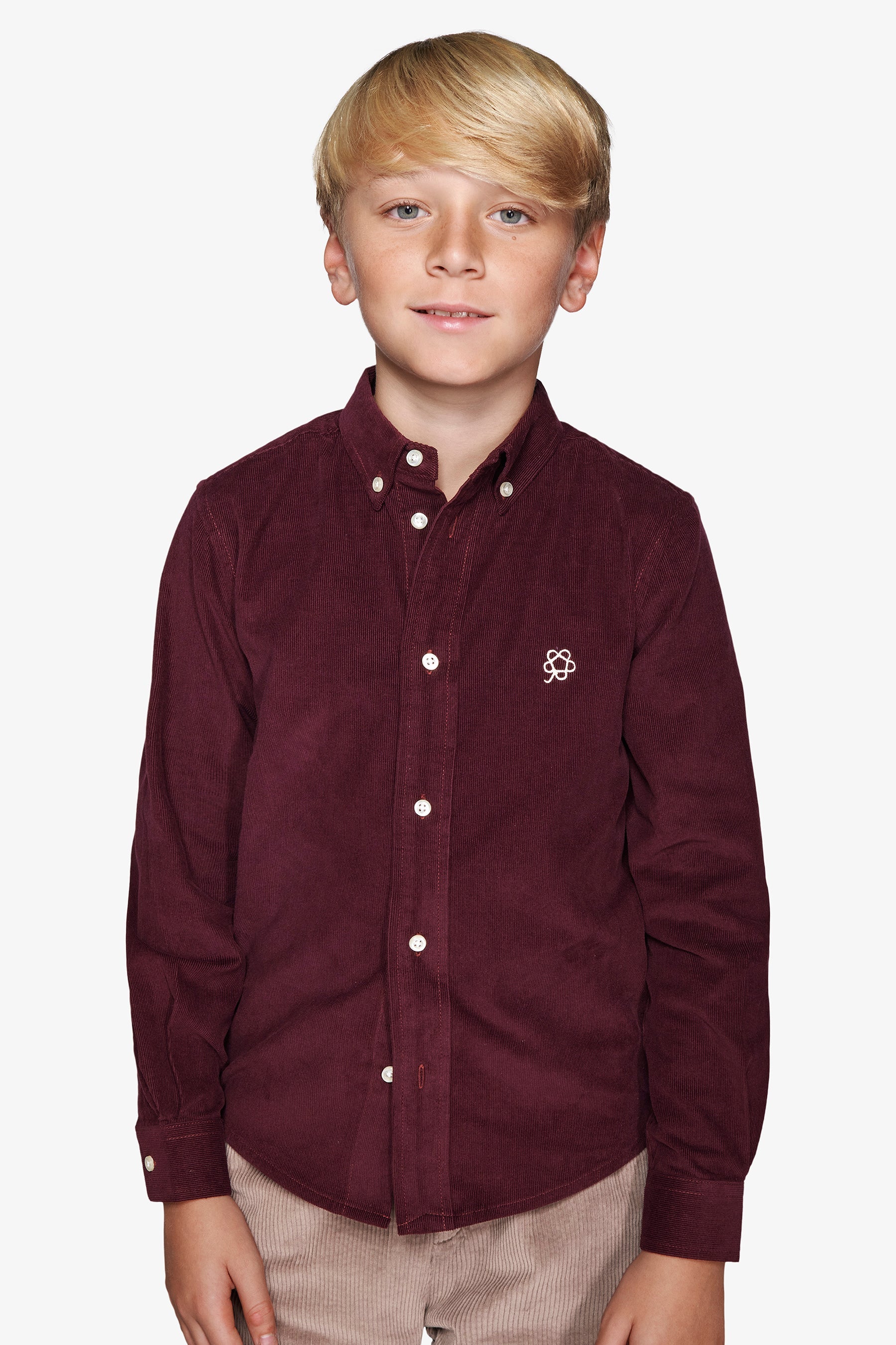 Camicia velluto bordeaux Kids-Dan John
