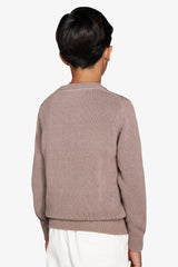 Maglia girocollo rasata tortora Kids-Dan John