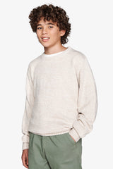 Maglia girocollo mouline' corda Kids-Dan John