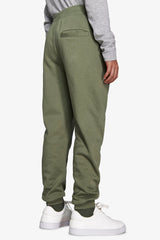 Pantaloni felpa basic verde Kids-Dan John