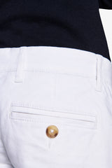 Bermuda chino basic in cotone bianco Kids-Dan John