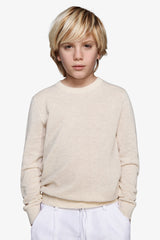 Maglia girocollo armaturata sabbia Kids-Dan John