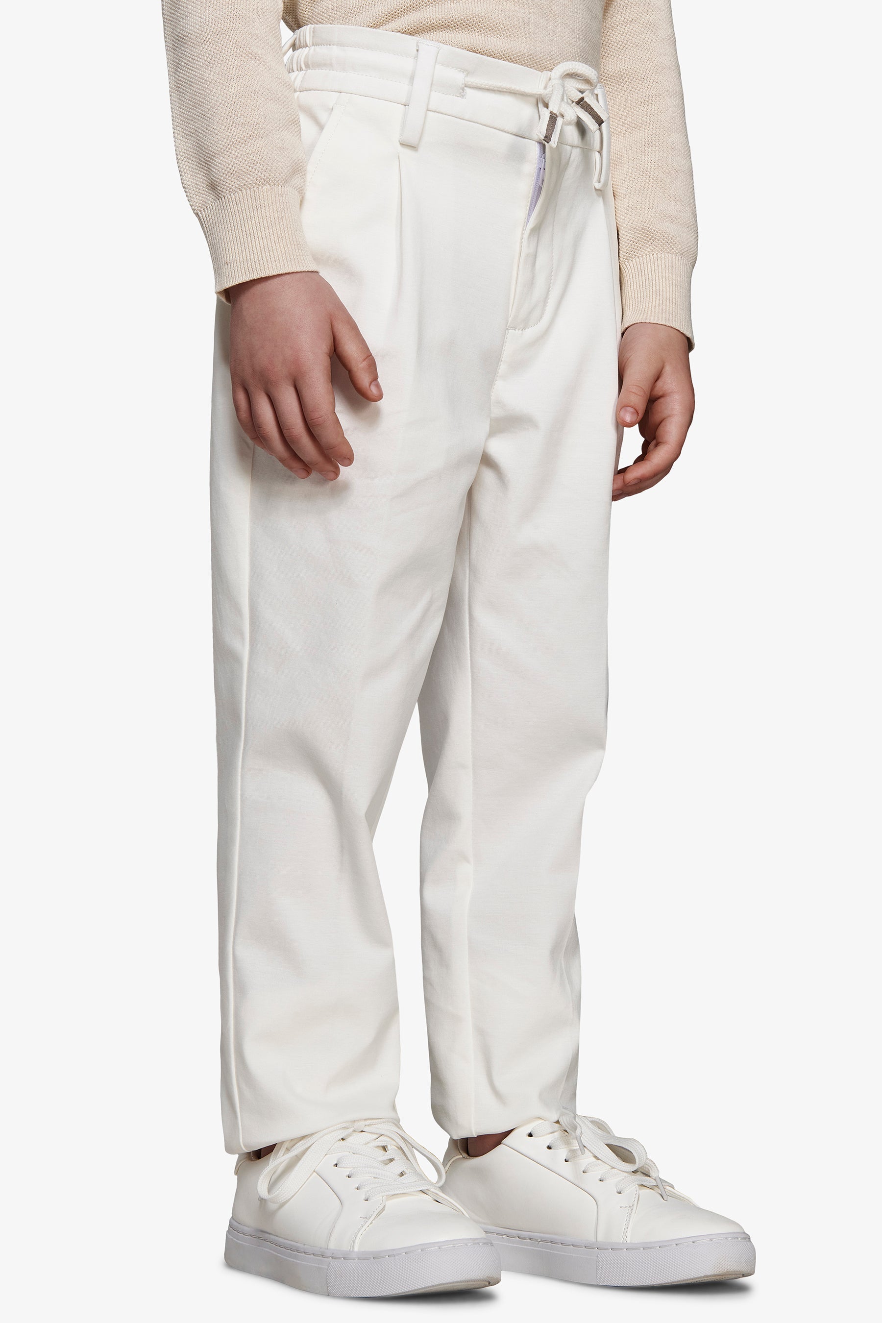 Pantaloni jersey panna Kids-Dan John