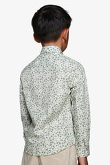 Camicia fantasia floreale salvia Kids-Dan John