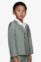 Giacca doppiopetto saia salvia Kids-Dan John