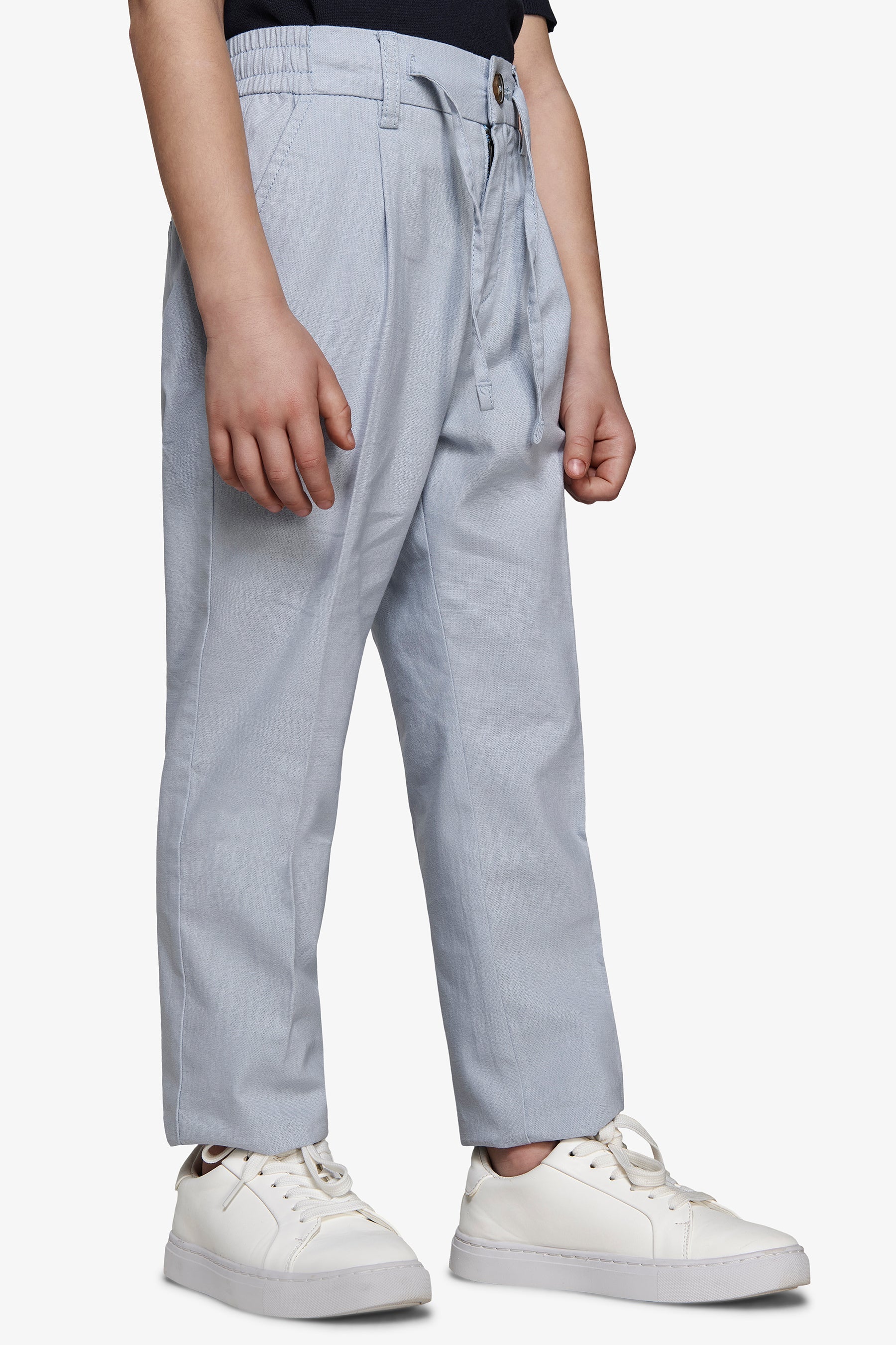 Pantalaccio misto lino celeste Kids-Dan John