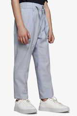 Pantalaccio misto lino celeste Kids-Dan John