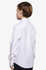 Camicia oxford button down bianca Kids-Dan John