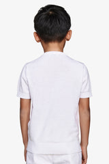T-shirt in maglia bianca Kids-Dan John