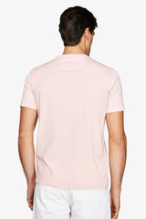 T-shirt basic in cotone leggero rosa-Dan John