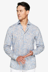 Camicia stampa all over tortora-Dan John
