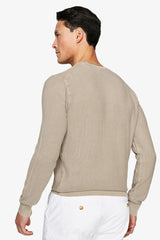 Maglia girocollo chicco riso tortora-Dan John