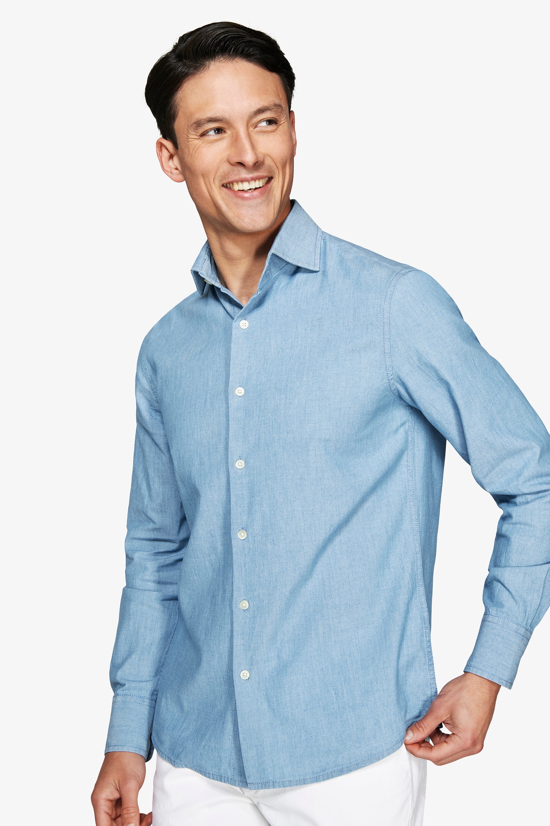 Camicia denim lavaggio chiaro-Dan John