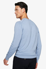 Maglia girocollo basic in cotone azzurra-Dan John