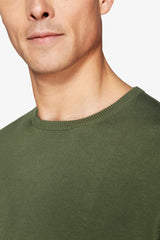 Maglia girocollo basic in cotone verde-Dan John