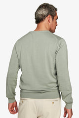 Maglia girocollo basic in cotone verde chiaro-Dan John