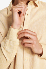 Camicia misto lino relaxed gialla-Dan John