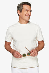 T-shirt in cotone leggero panna DNJ-Dan John