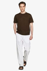 "Volume" dark linen blend t-shirt