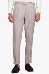 Pantaloni gessati tortora-Dan John