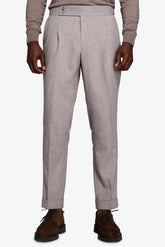 Pantaloni effetto flanella tortora-Dan John