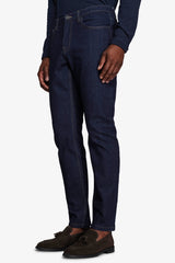 Pantaloni denim blu scuro-Dan John