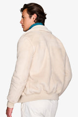 Ice eco-suede bomber jacket