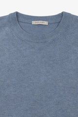 Basic light blue crew neck sweater