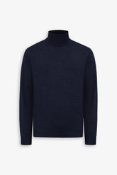 Basic blue turtleneck sweater