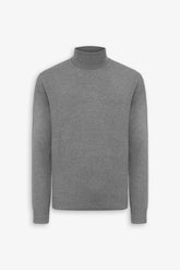 Basic gray turtleneck sweater