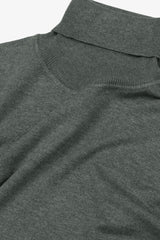 Basic green turtleneck sweater