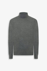 Basic green turtleneck sweater