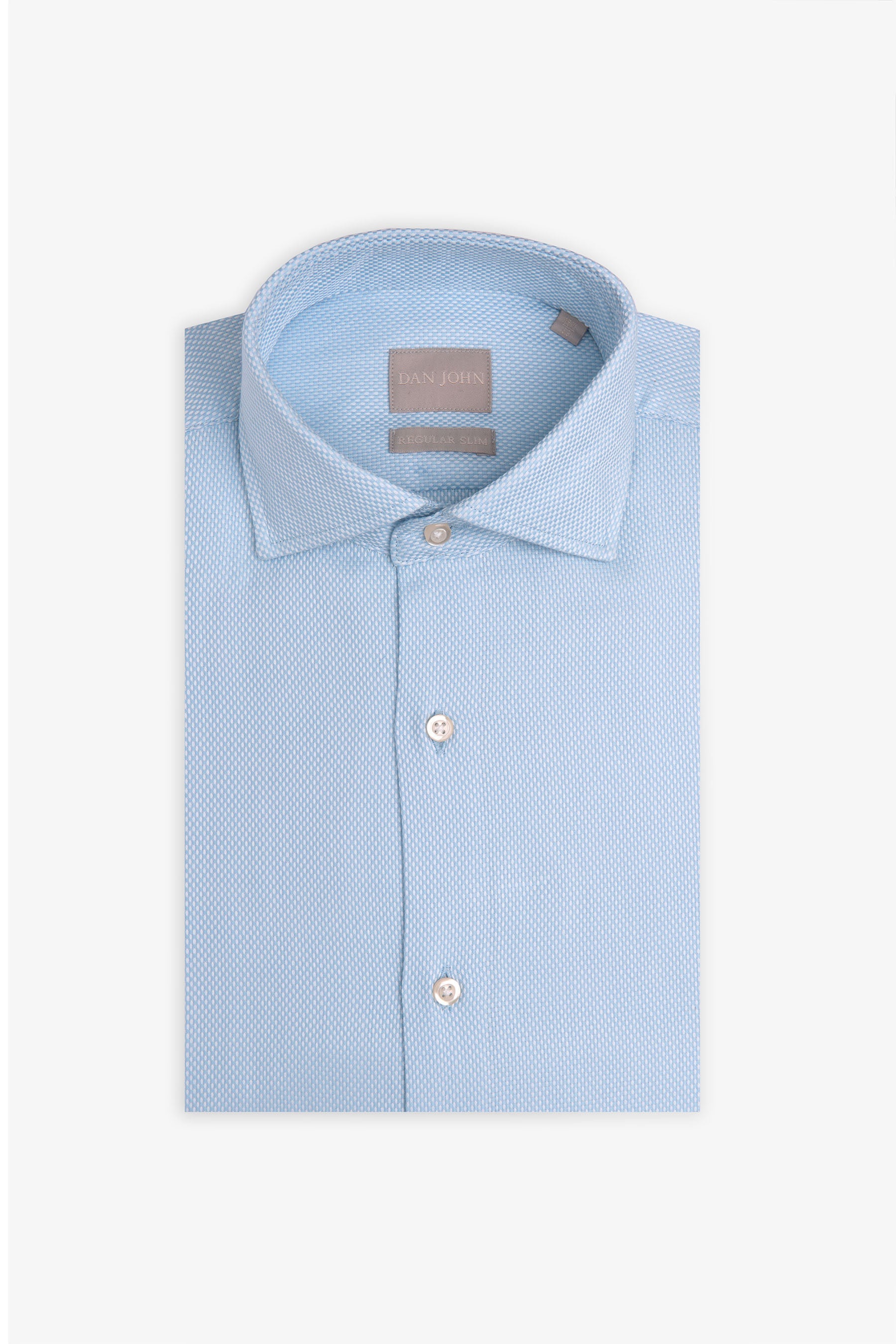 Camicia "la Picoco" operata celeste-Dan John