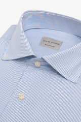 Light blue micro striped shirt