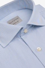 Light blue micro striped shirt