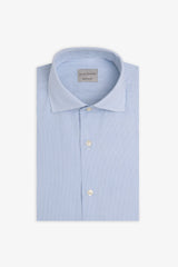 Light blue micro striped shirt