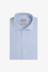 Light blue micro striped shirt