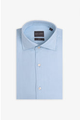 Slim light blue "la Picoco" textured shirt