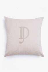 Large cushion with cream embroidery