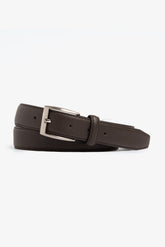 Belt in dark saffiano eco-leather