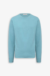 Maglia girocollo cotone turchese-Dan John