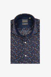 Camicia a fiori blu slim-Dan John