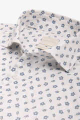 Camicia fantasia fiore all over celeste-Dan John