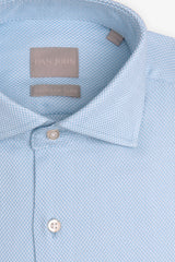Camicia "la Picoco" operata celeste-Dan John
