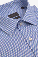 Camicia micro armatura celeste slim-Dan John